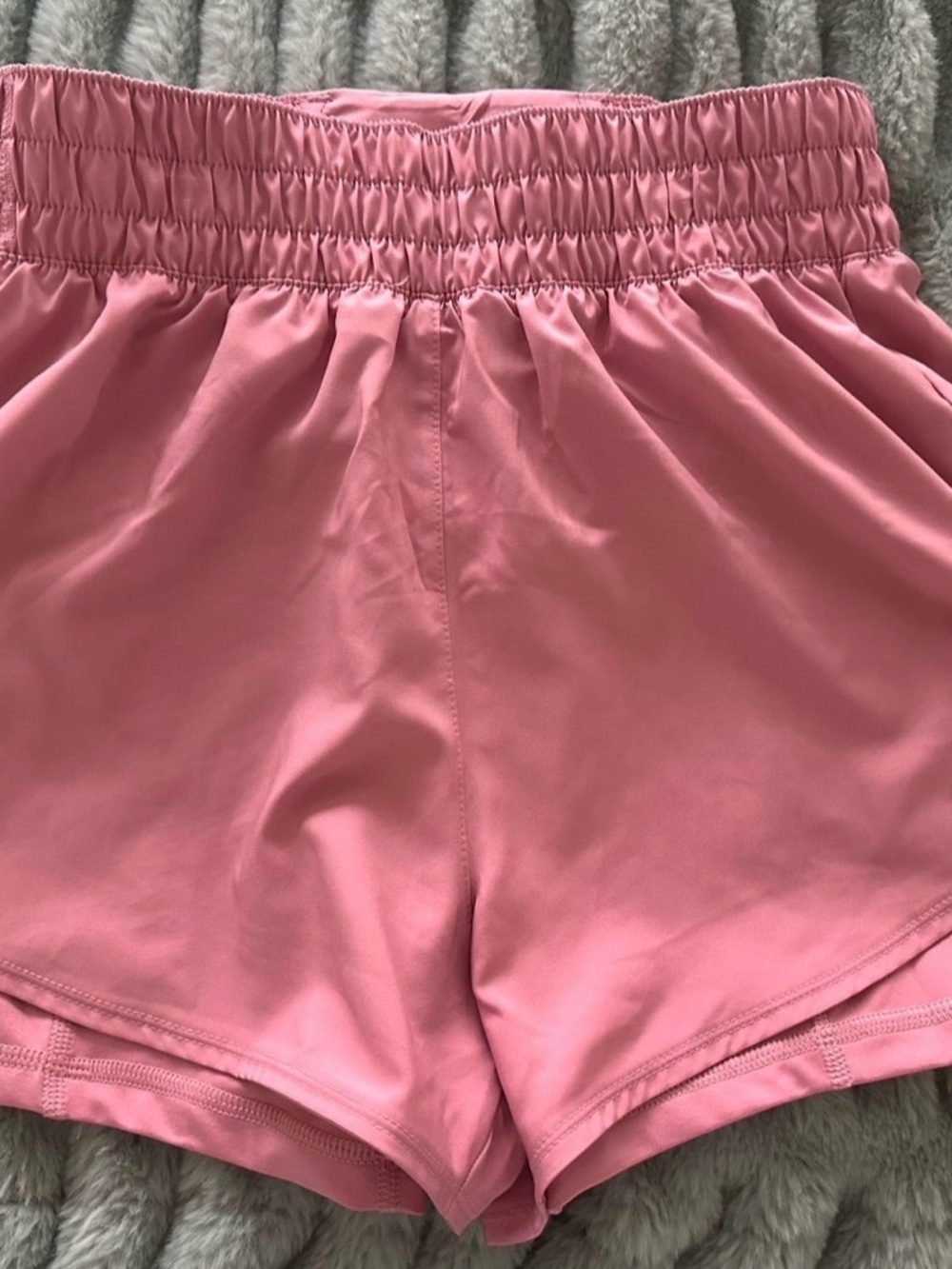 Nike Women's Rose Pink Athletic Shorts with bike shorts